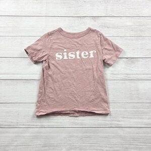 Little Co. by Lauren Conrad Girls T-Shirt Sister Organic Cotton Short Sleeve 7